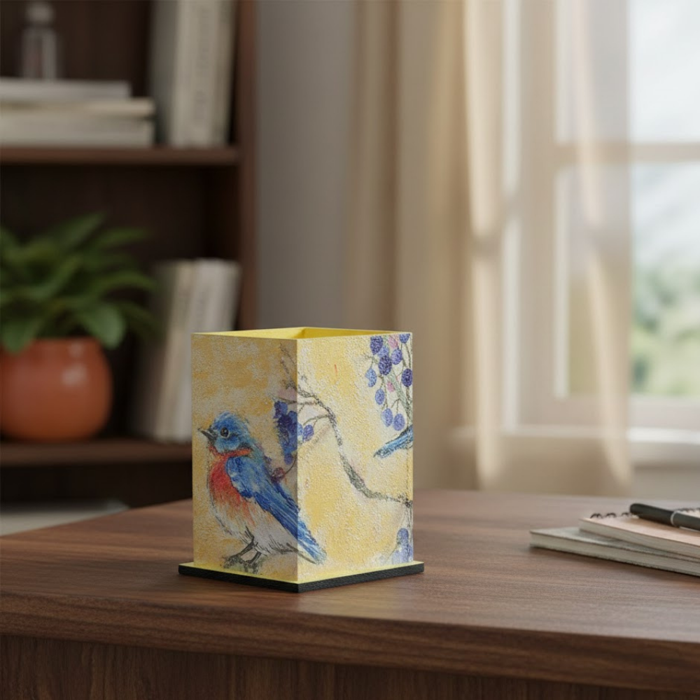 Decorative Multipurpose Pen Stand by Penkraft - Exclusively hand-painted in Decoupage art